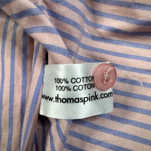 Thomas Pink Women's Pink & Purple Striped Long Sleeve Button Up Shirt Size 10 - Picture 4 of 5